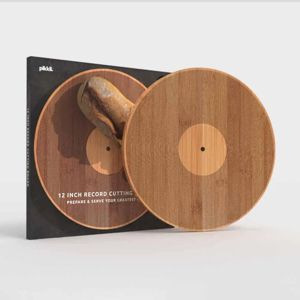 12" Record Bamboo Chopping Board