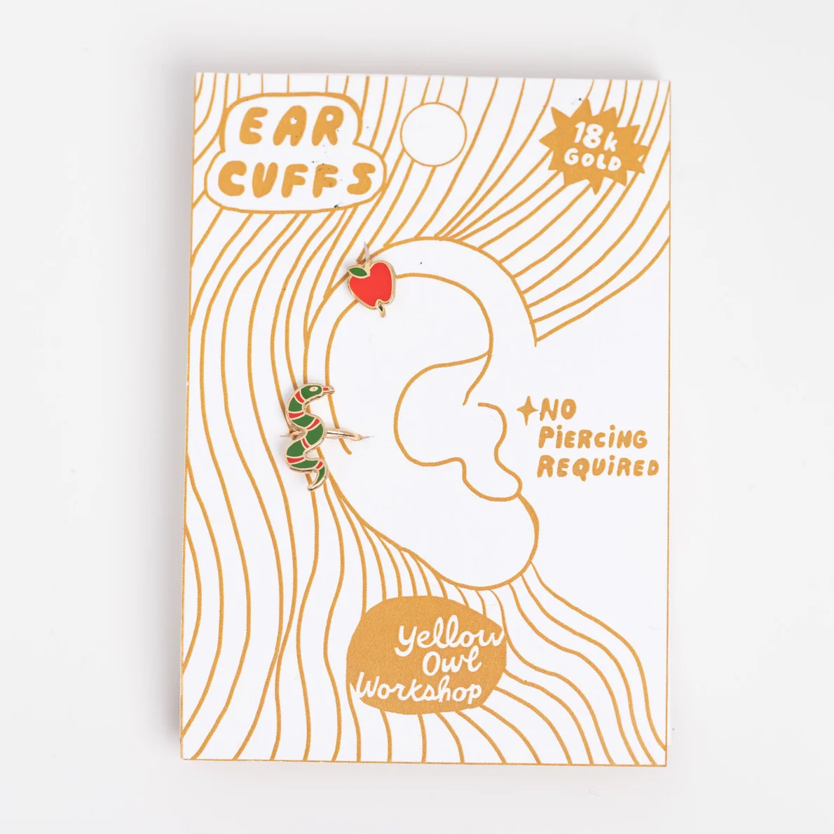 Apple & Snakes Ear Cuffs
