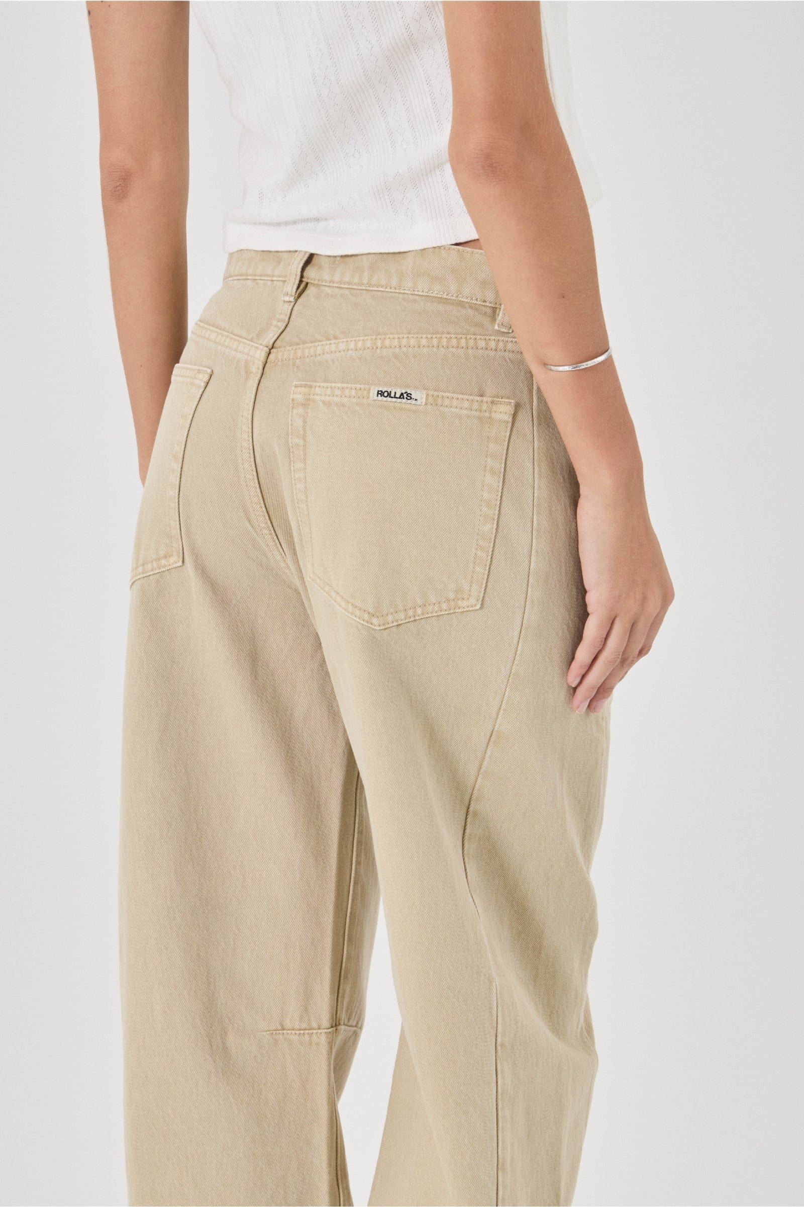 Arc Barrel Jean - Sand - Image 4