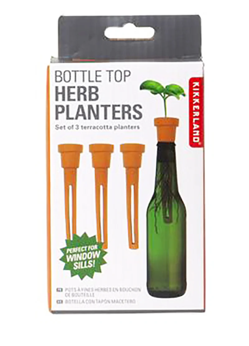 Bottle Top Herb Planters