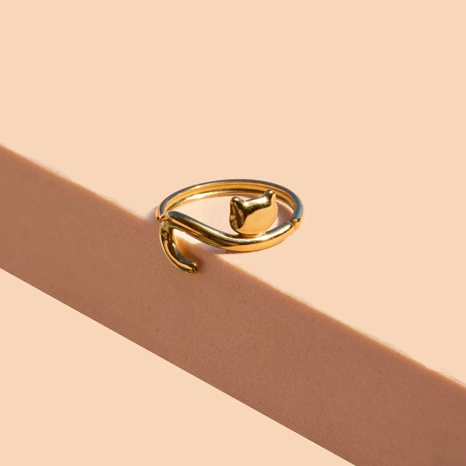 Cat Tails Ring- 18K Gold Plated - Image 2