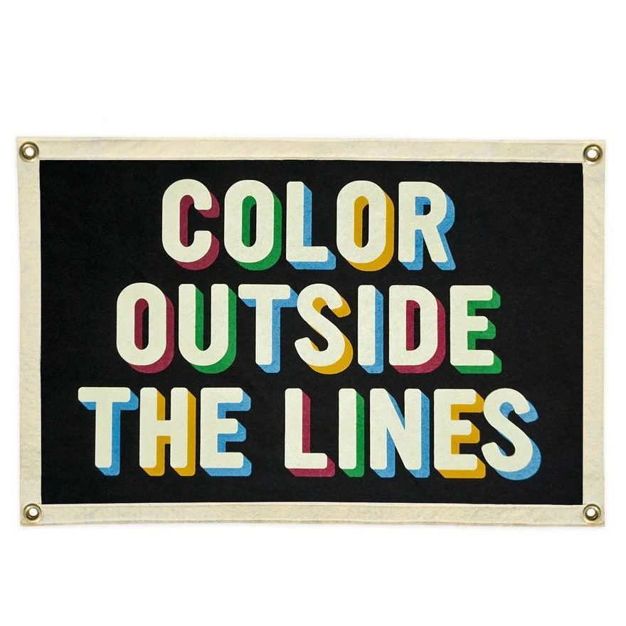Color Outside The Lines Camp Flag