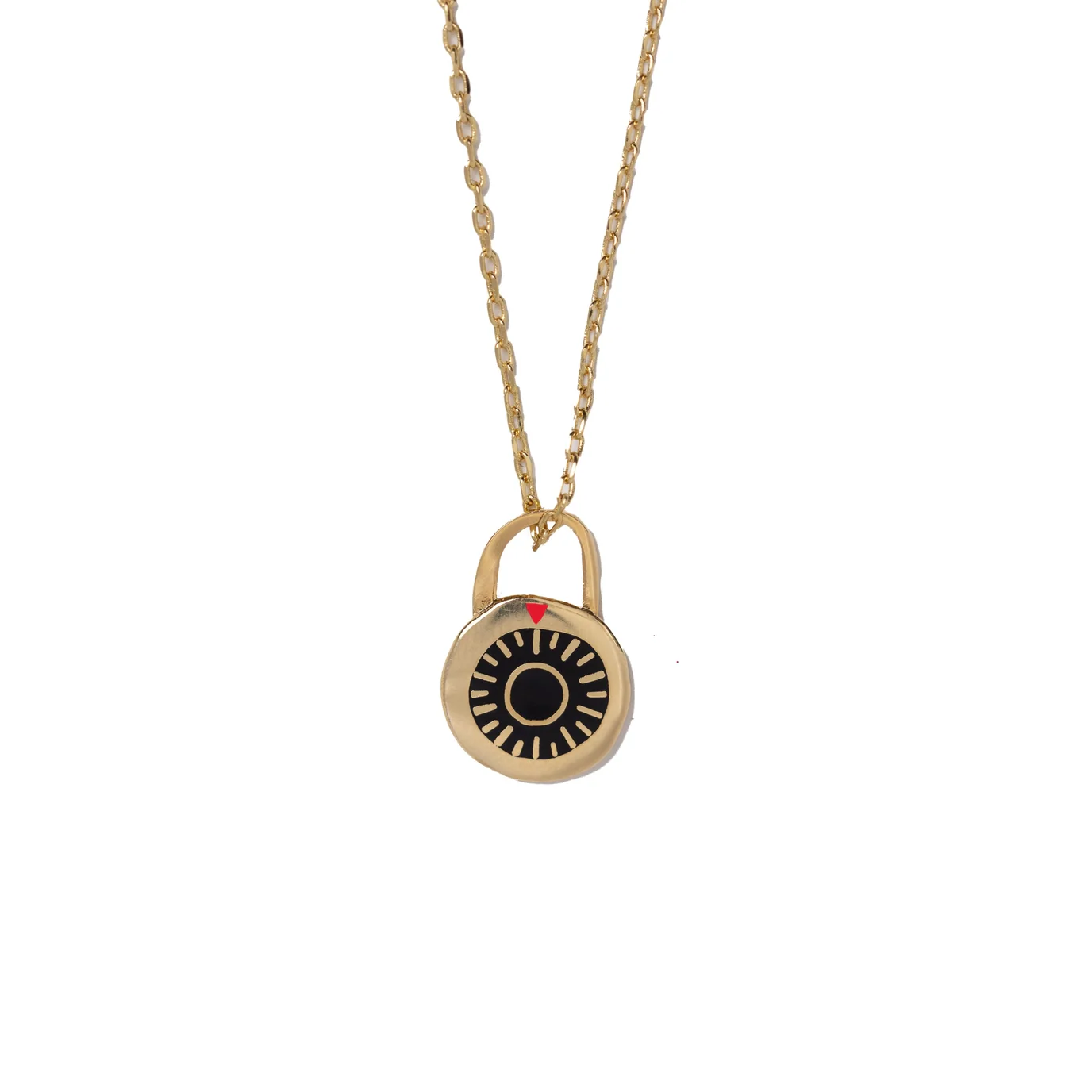 Combination Padlock Necklace