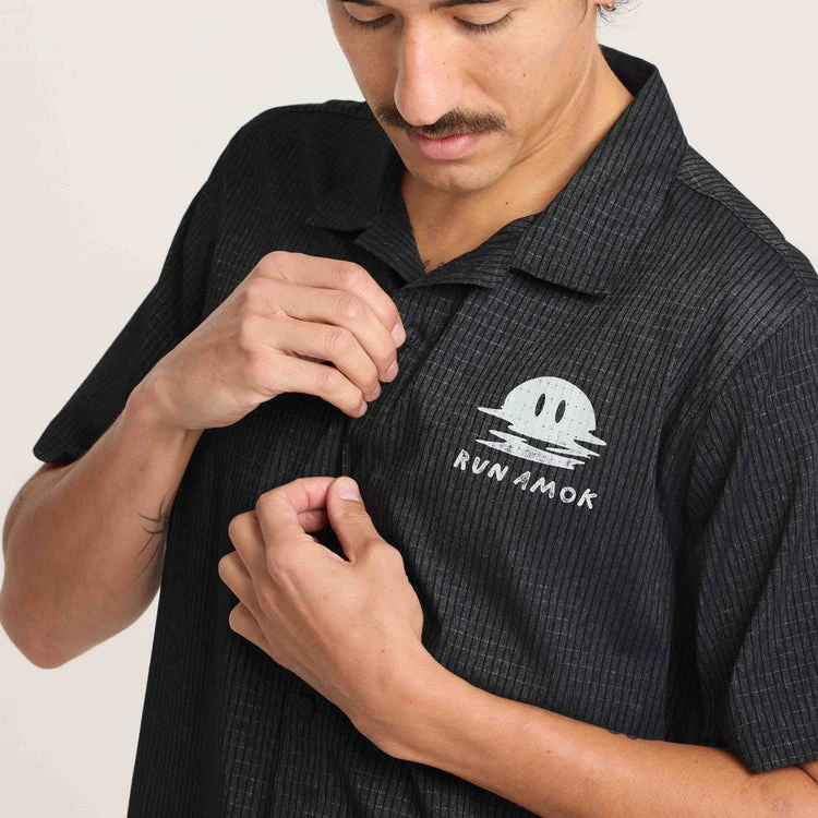 Bless Up Trail Button Up Shirt- Black - Image 2