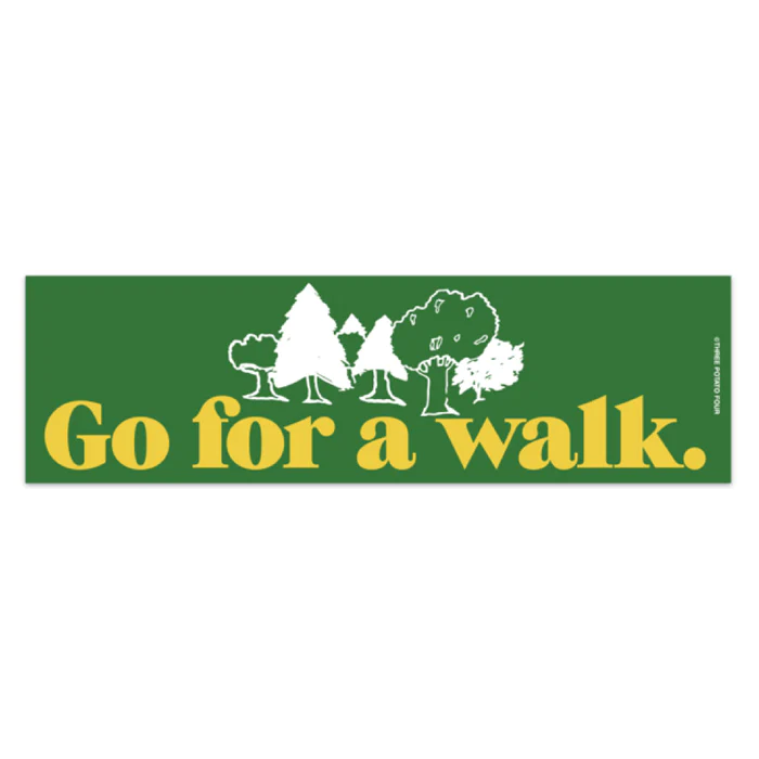 Go For A Walk Bumper Magnet