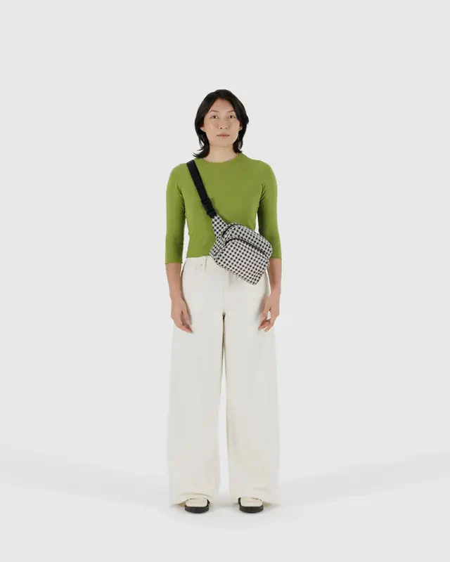 Fanny Pack - Black & White Gingham - Image 2