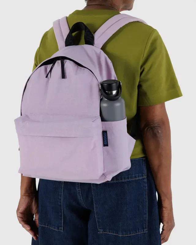 Medium Nylon Backpack - Dusty Pink - Image 4