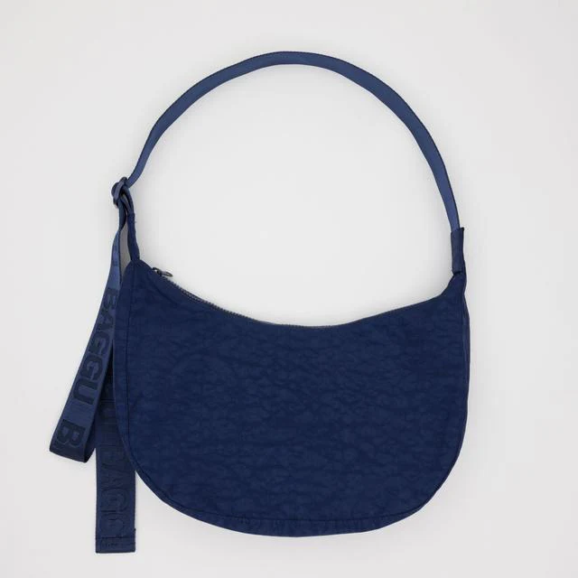 Medium Nylon Crescent Bag - Navy