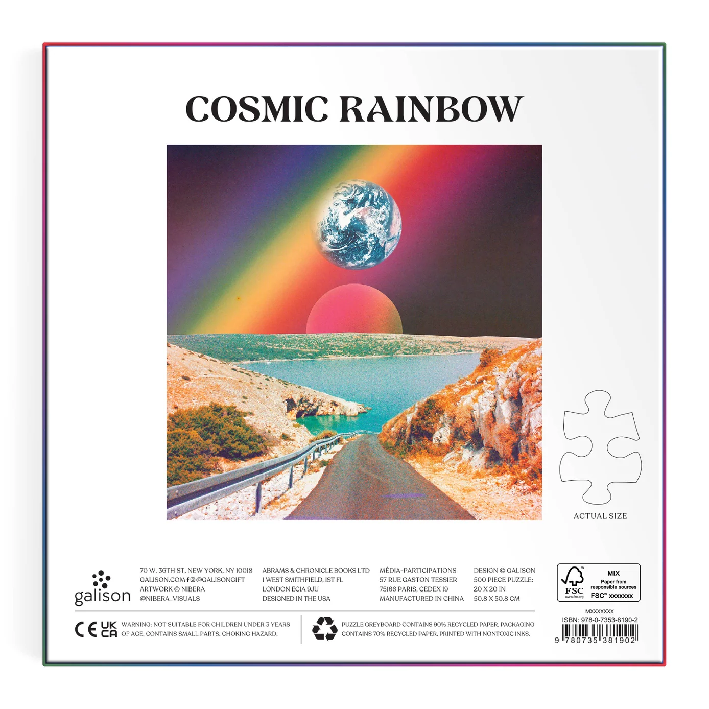 Cosmic Rainbow 500 Piece Puzzle - Image 3