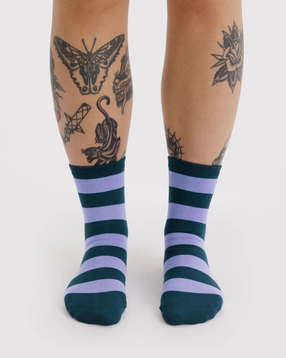 Crew Sock - Malachite Stripe - Image 2