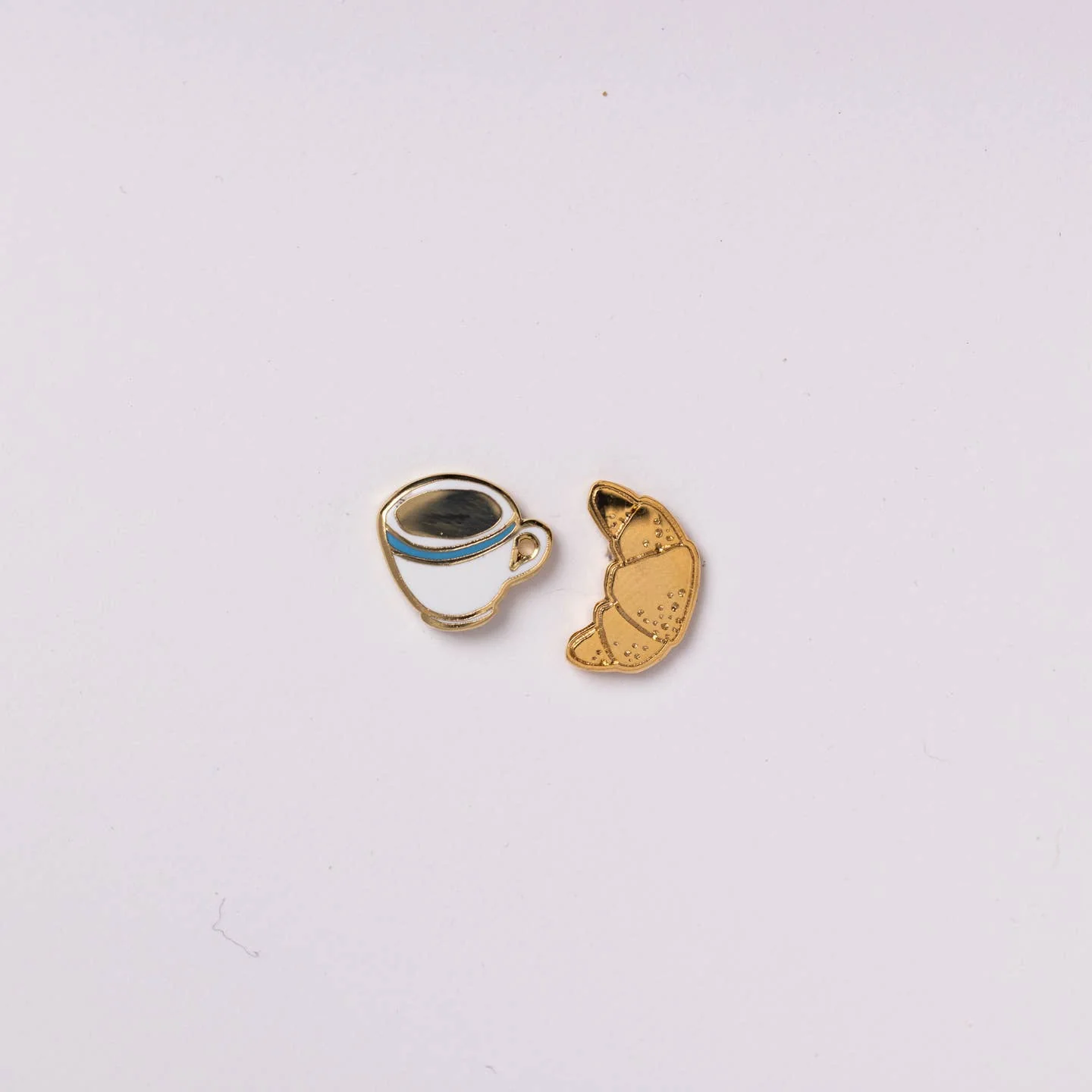 Croissant and Coffee Earrings