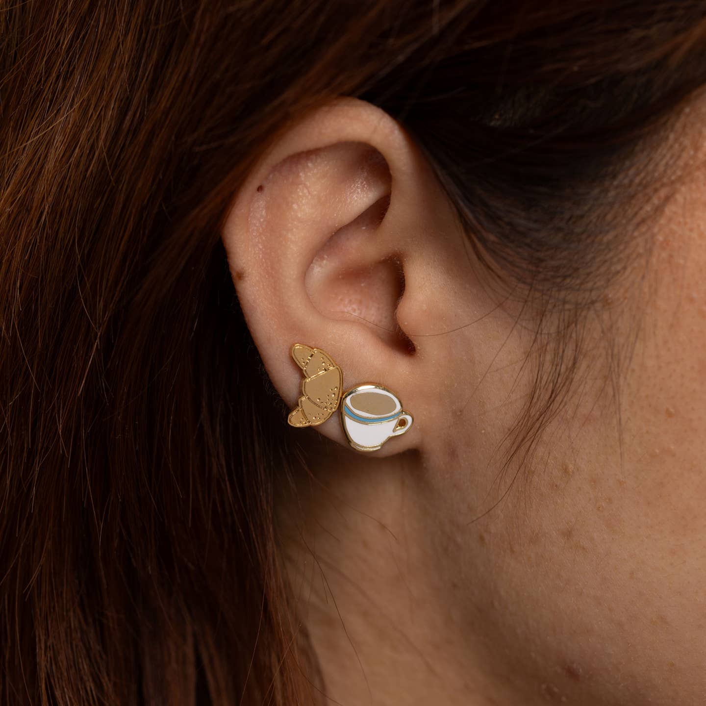 Croissant and Coffee Earrings - Image 2