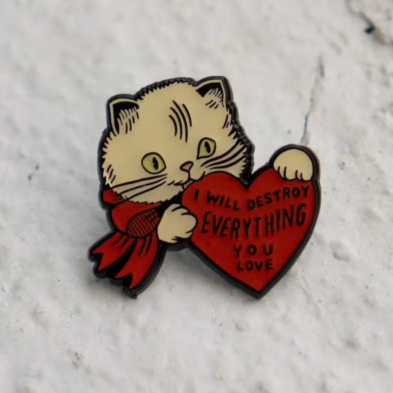 Destroy Cat Enamel Pin