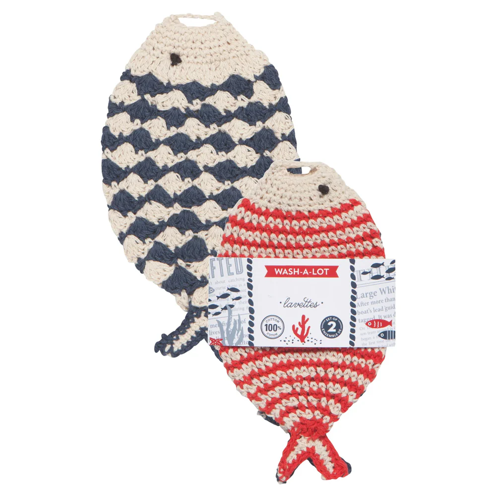Dish Cloth Crochet Sponge - Little Fish