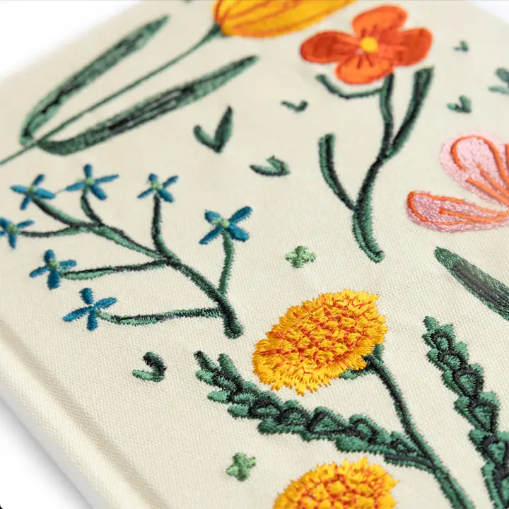 Embroidered Journal - Floral - Image 3