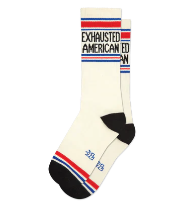 Exhausted American Gym Socks