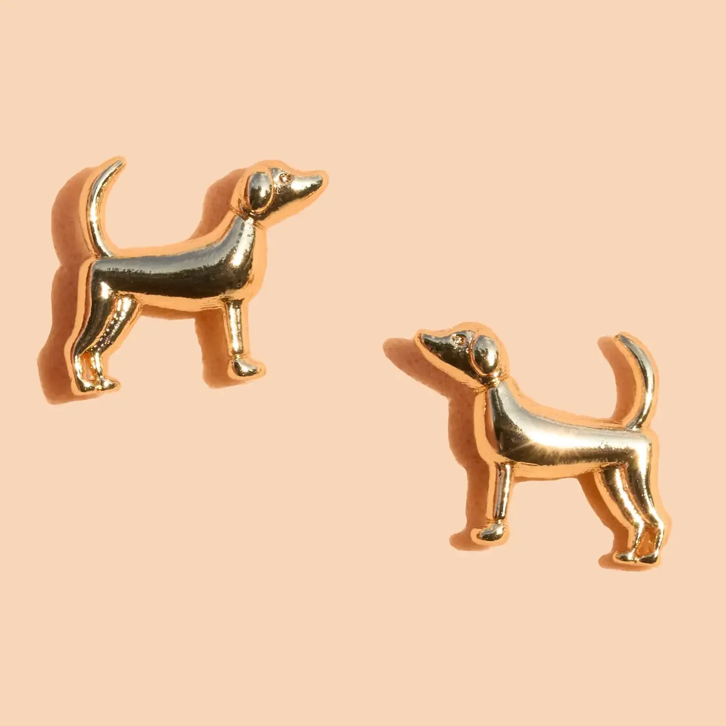 Fortune Dog Studs- 18 K GP