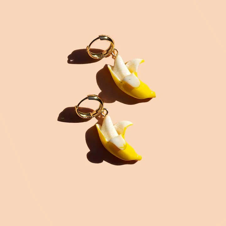 Gwen Banana Hoop Earrings