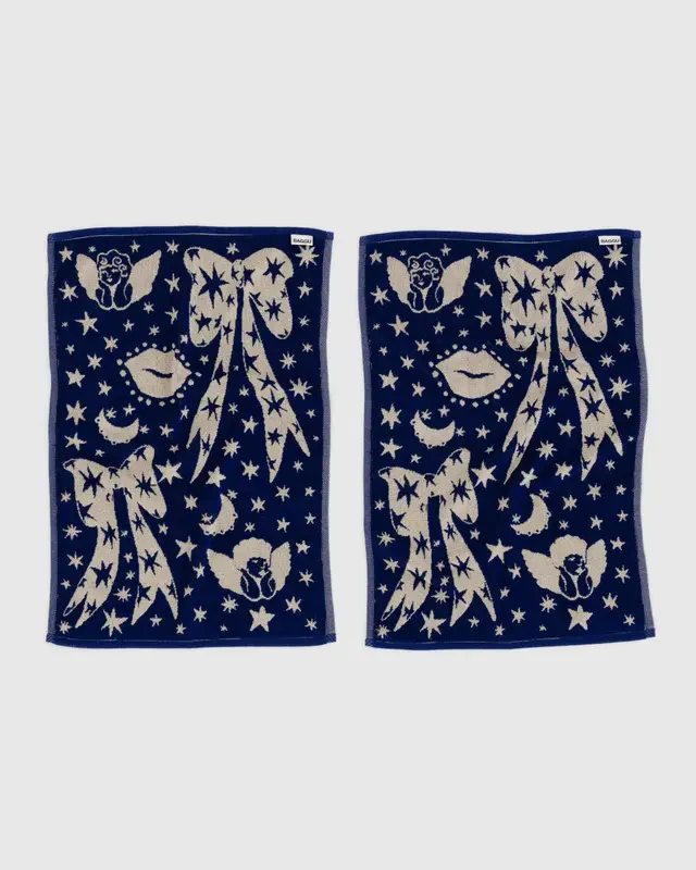 Hand Towel Set of 2- Cherub Bows - Image 2