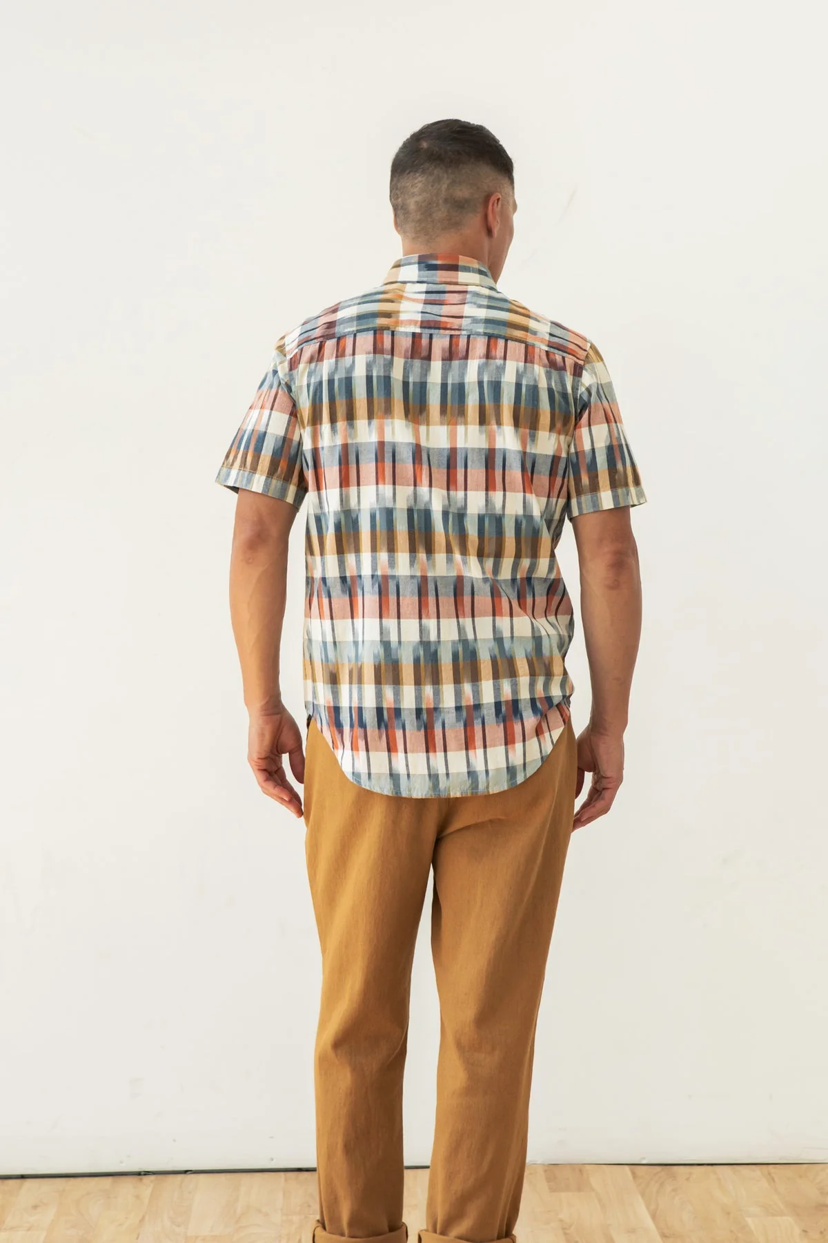 Harbor Slim Shirt - Aurora Space Dye Plaid - Image 3