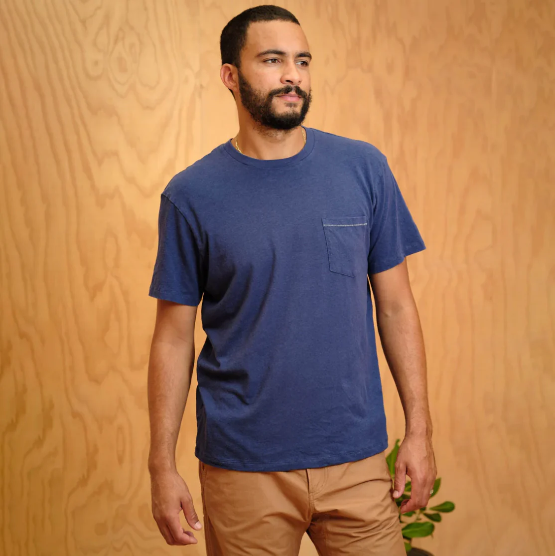 Hemp Pocket Tee - Indigo