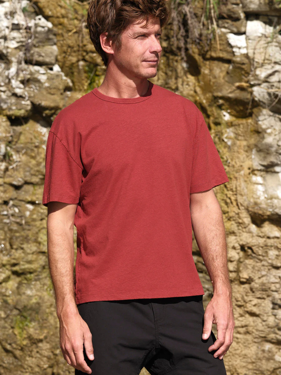 Hemp Tee- Deep Cherry