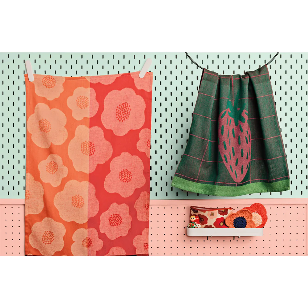 Jacquard Poppy Tea Towel - Image 2