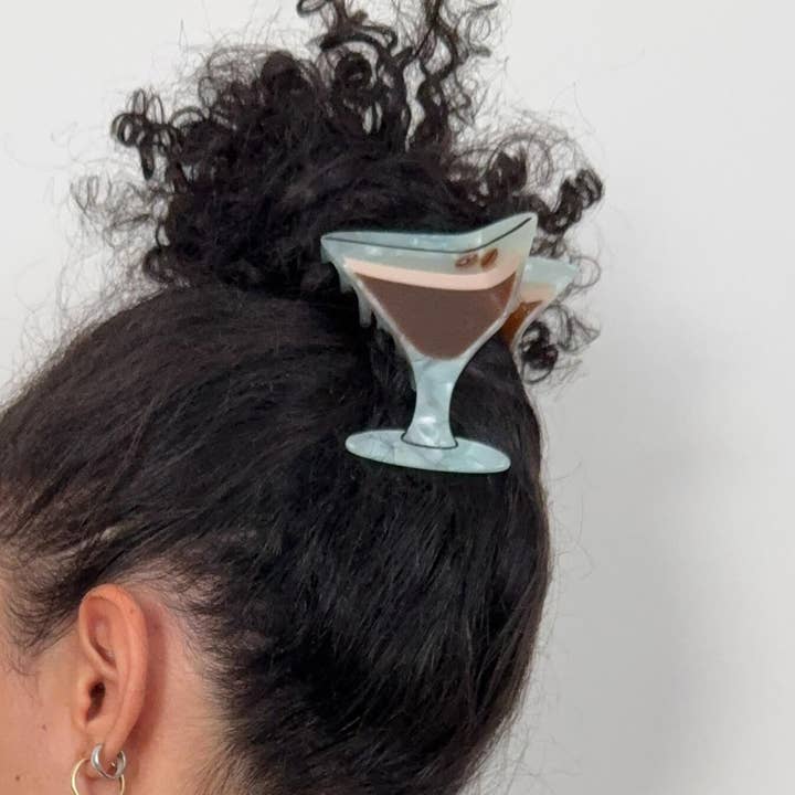 Large Espresso Martini Hair Claw Clip - Image 2