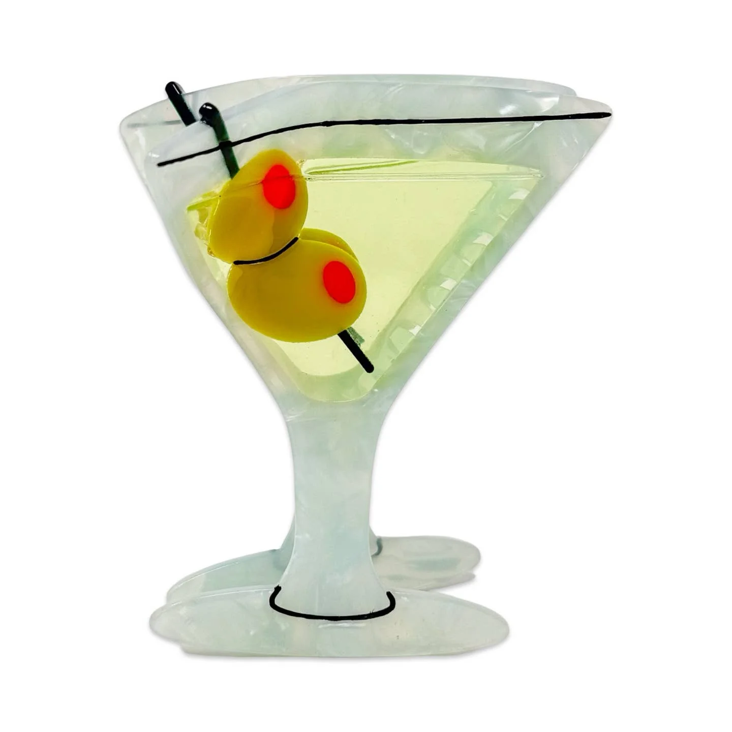 Large Martini Hair Claw - Image 2