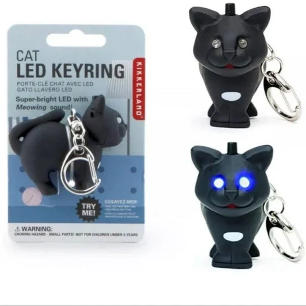 LED Cat Keychain