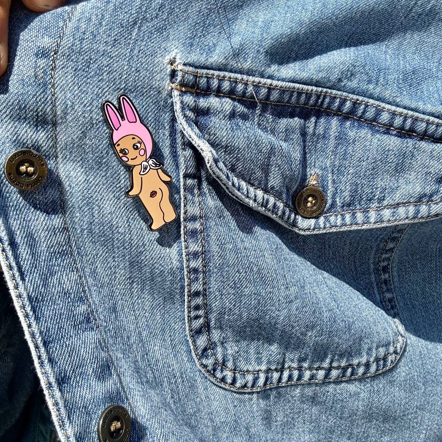 Love Bunny Enamel Pin - Image 2