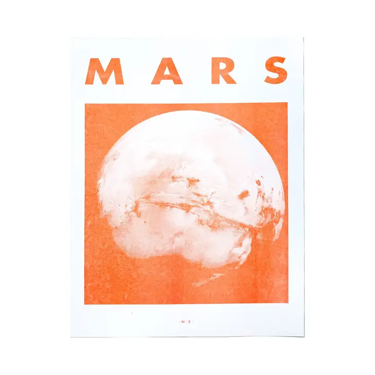 Mars Risograph Print