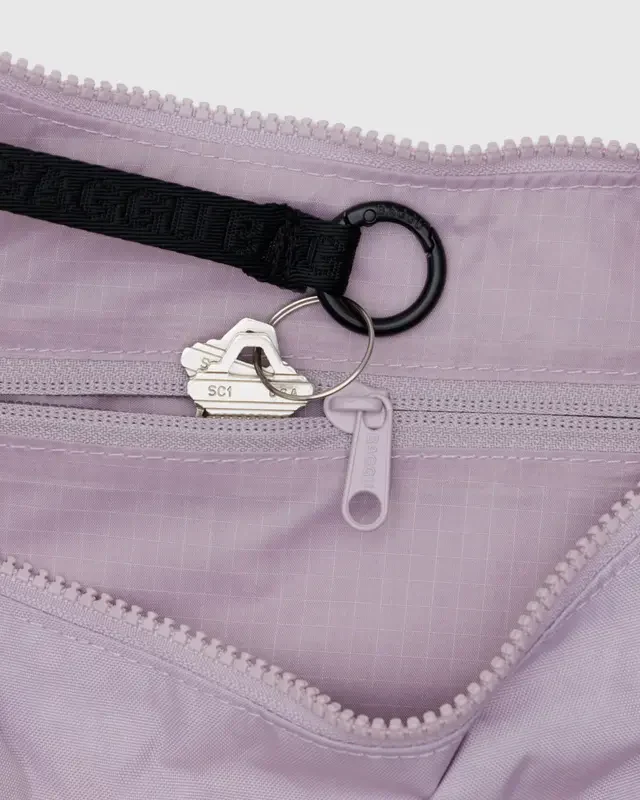 Medium Nylon Crescent Bag- Dusty Pink - Image 2
