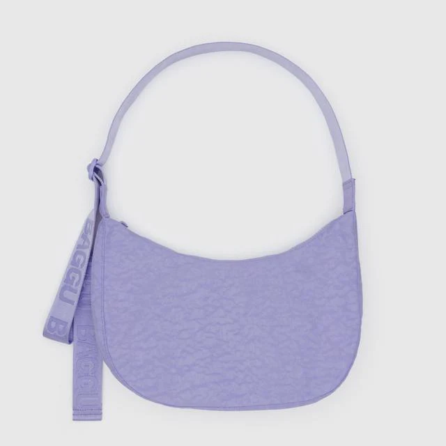 Medium Nylon Crescent Bag- Wisteria