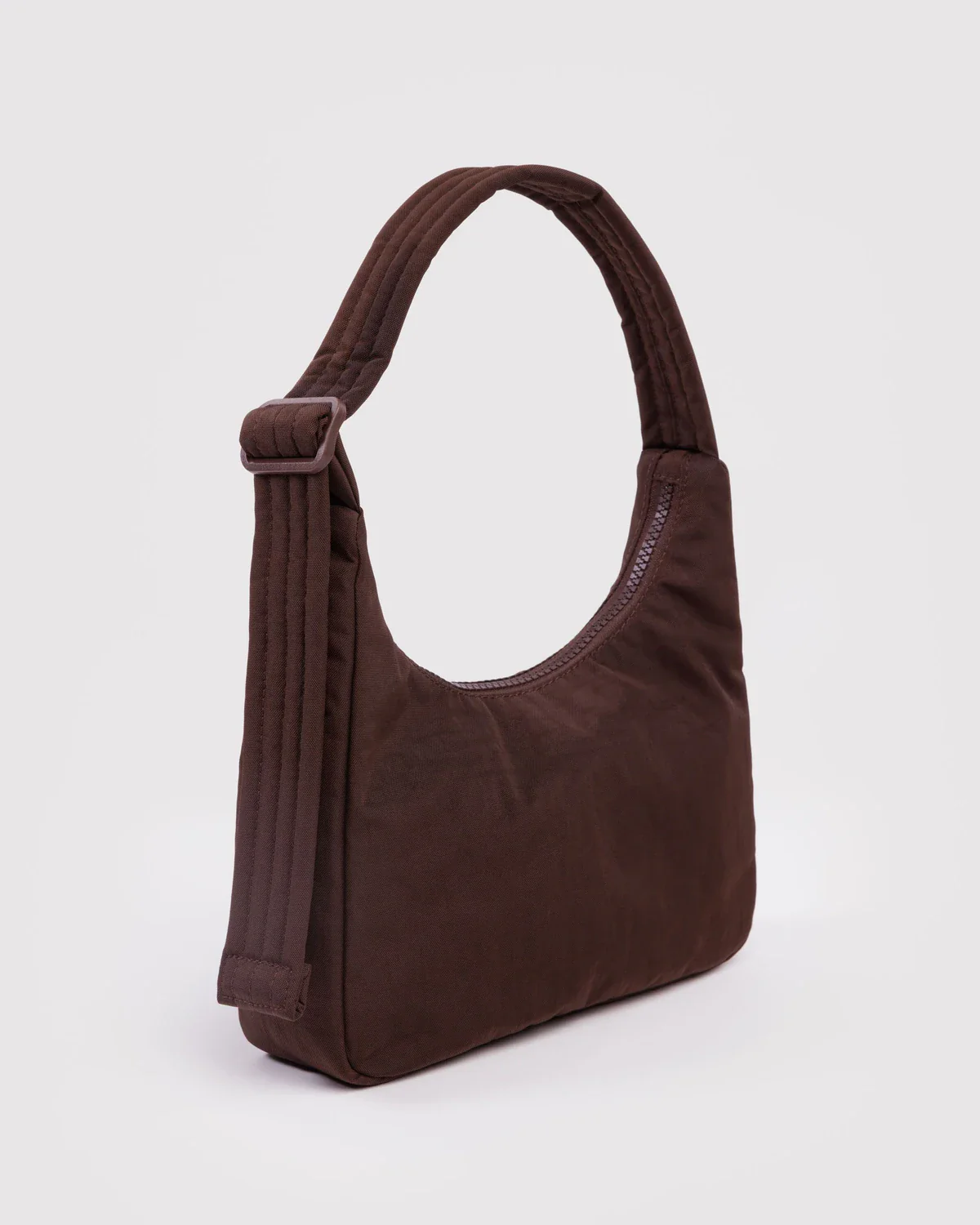 Mini Nylon Shoulder Bag - Coffee - Image 2