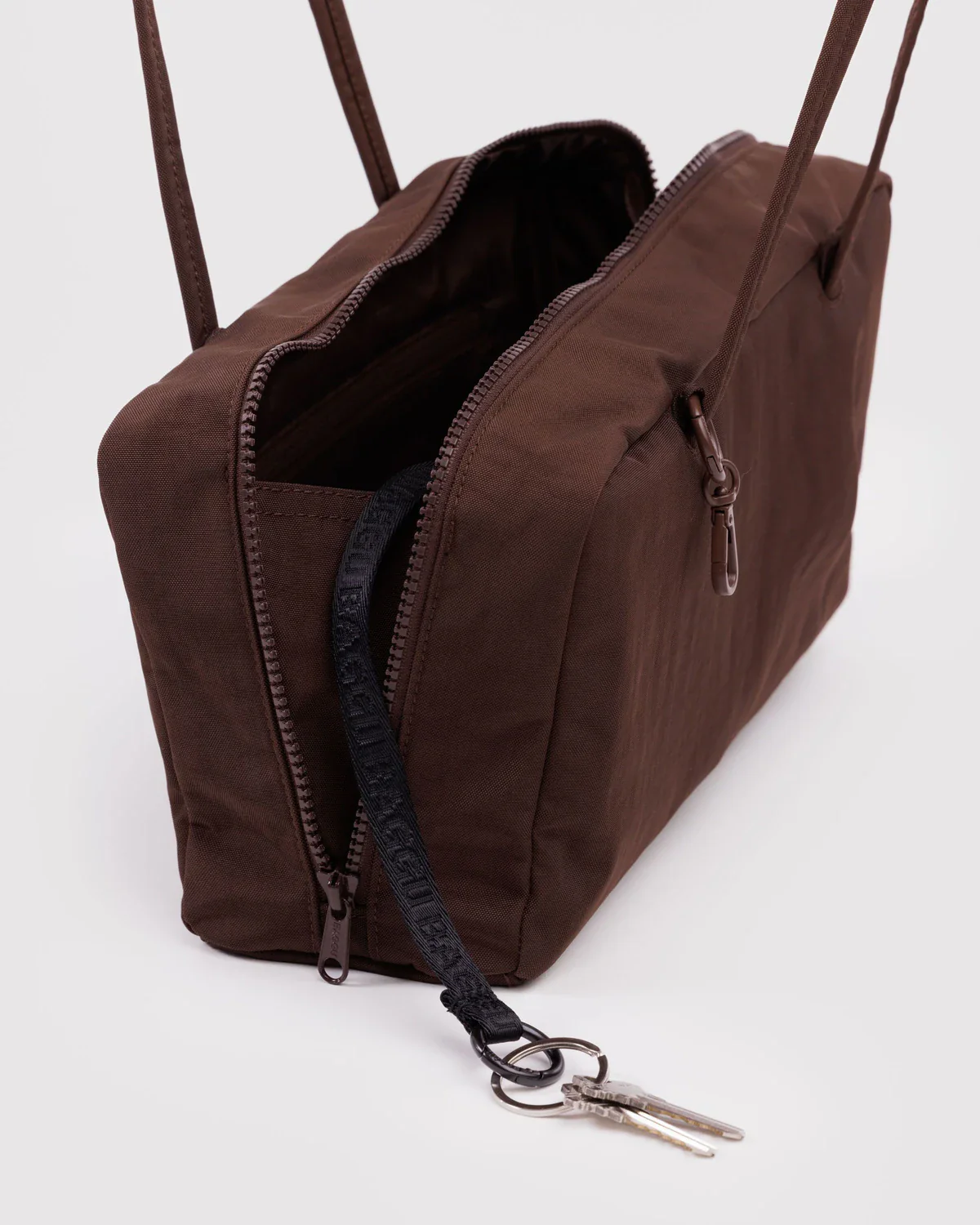 Nylon Bowler Bag - Coffee - Image 3