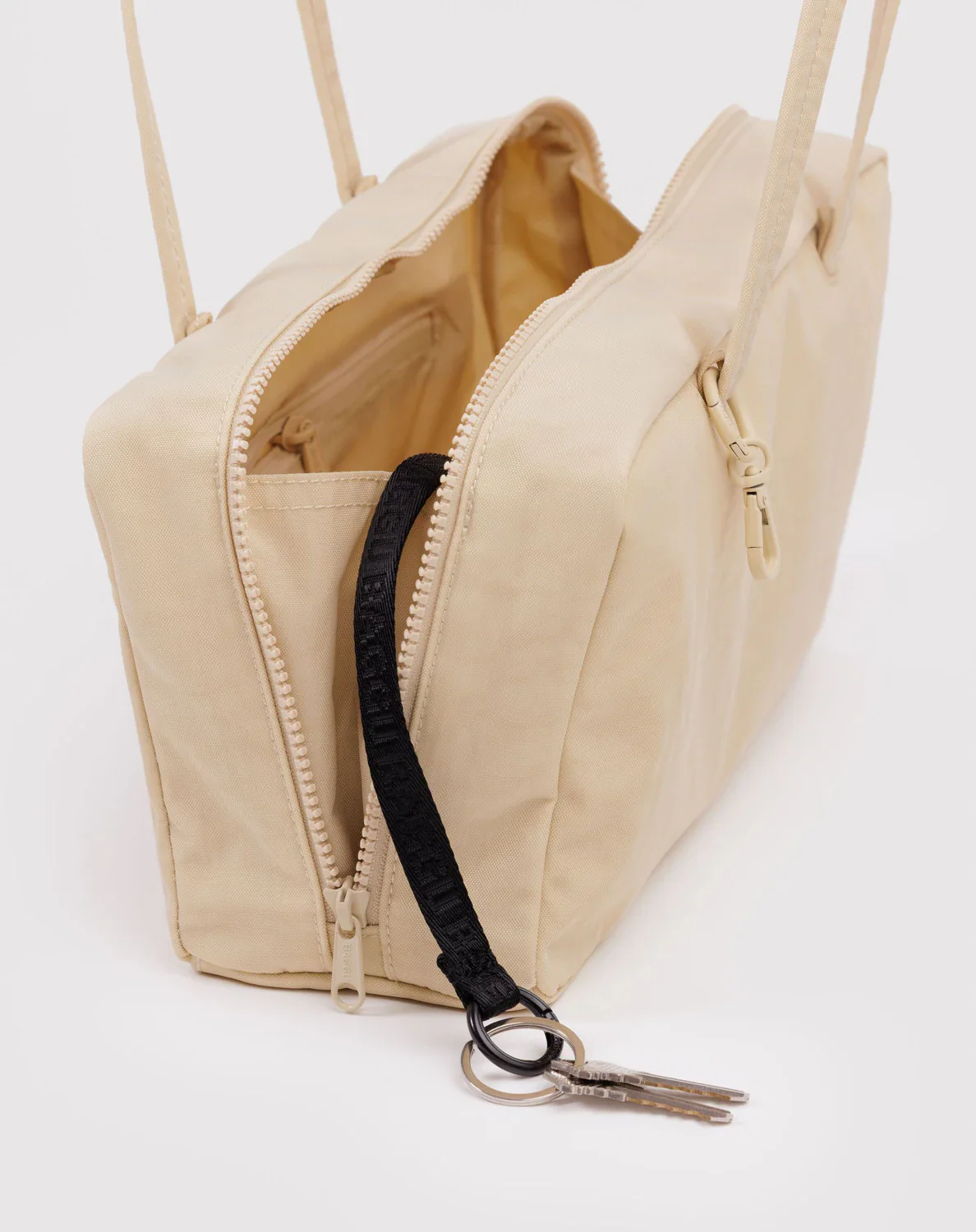 Nylon Bowler Bag - Custard - Image 3