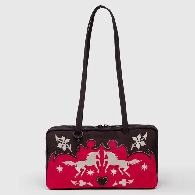 Nylon Bowler Bag- Western Applique