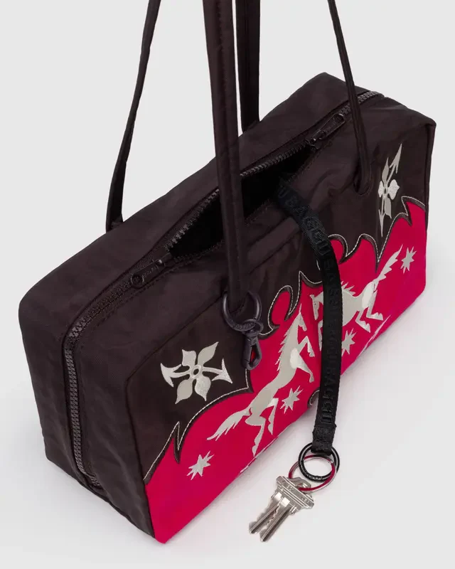 Nylon Bowler Bag- Western Applique - Image 2