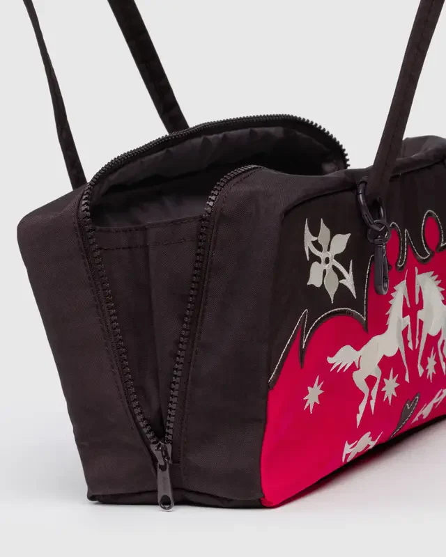 Nylon Bowler Bag- Western Applique - Image 3