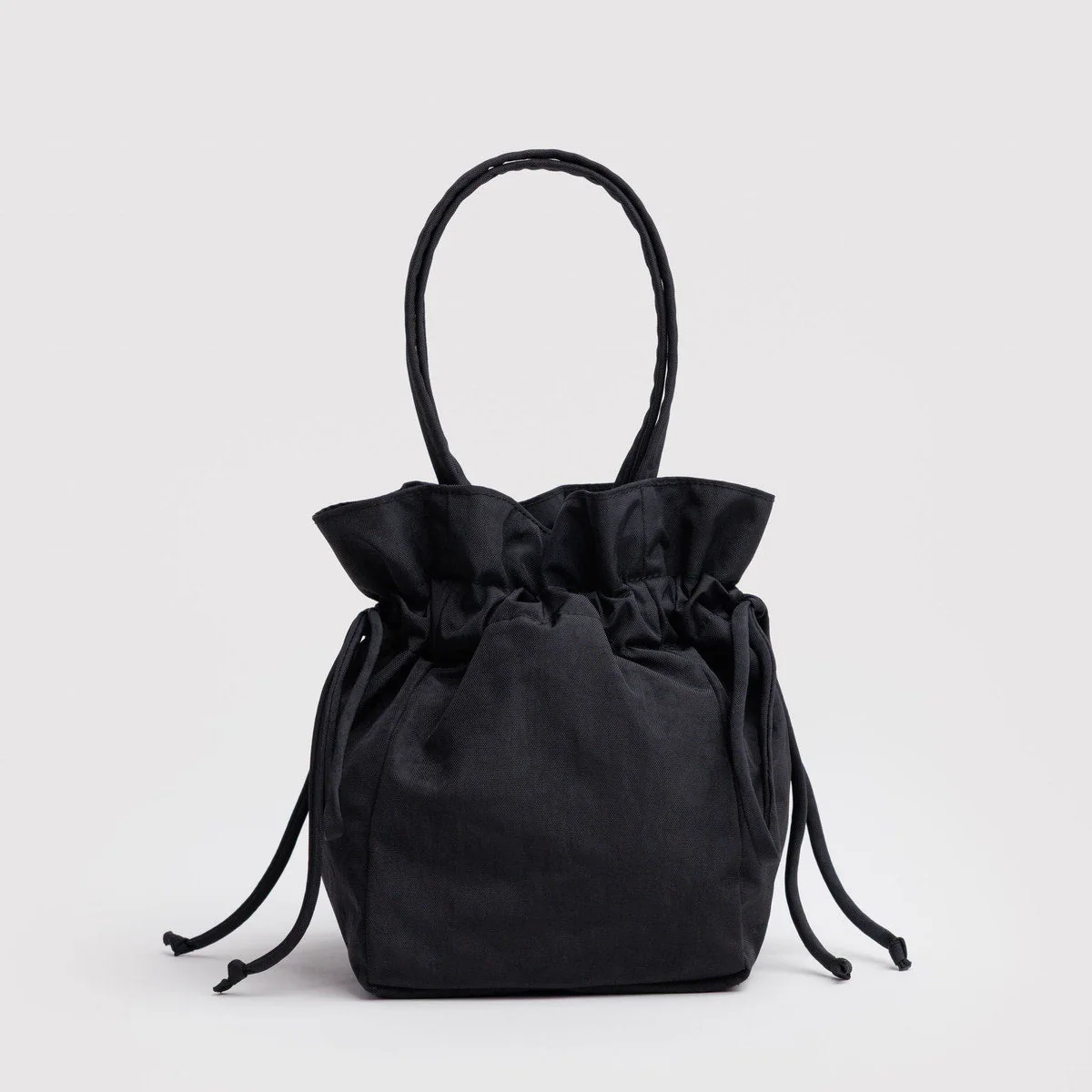 Nylon Drawstring Bag- Black