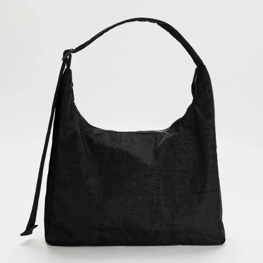 Nylon Shoulder Bag - Black