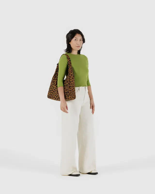 Nylon Shoulder Bag- Leopard - Image 4
