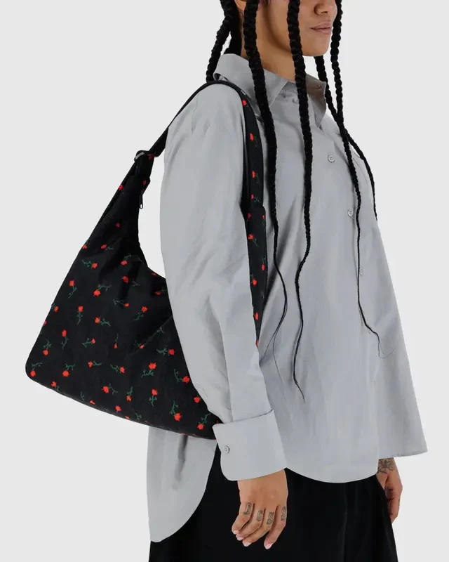 Nylon Shoulder Bag- Painted Wildflower - Image 2