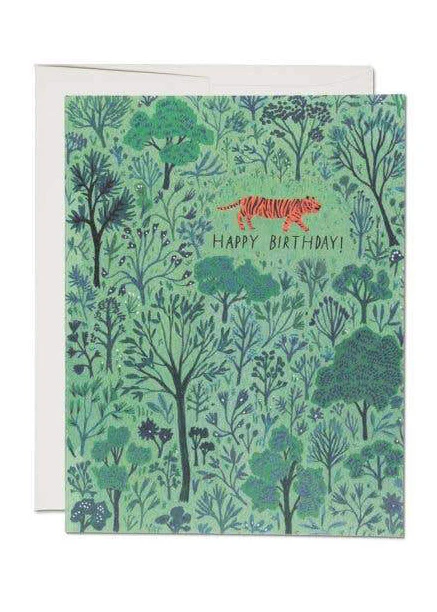 Orange Tiger Birthday Card