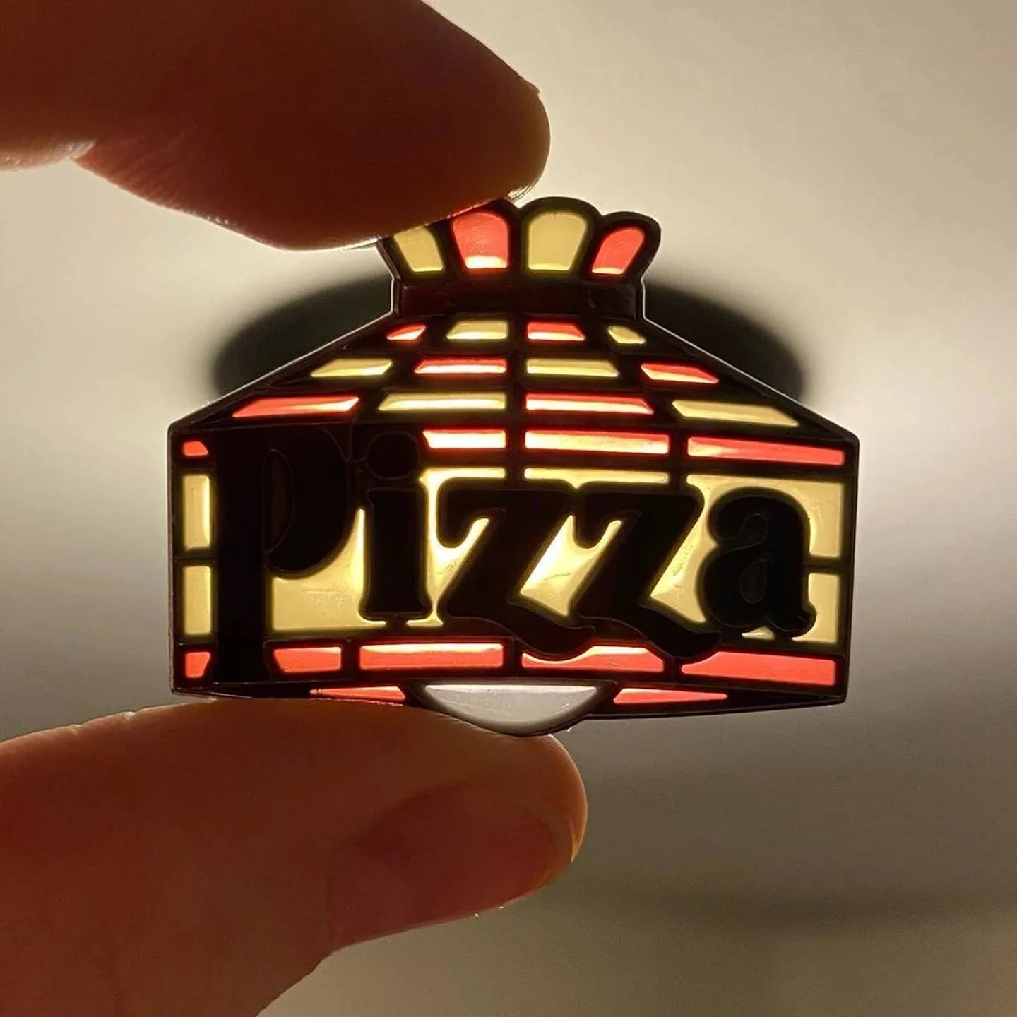 Pizza Lamp Enamel Pin - Image 2
