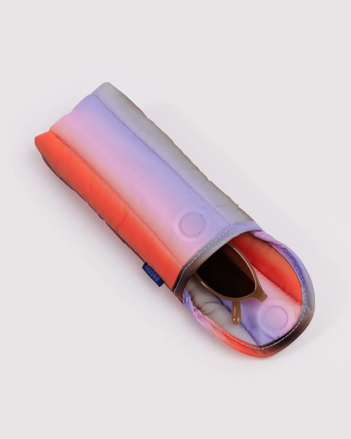 Puffy Glasses Sleeve - Gradient Stripe Poppy & Lilac - Image 2