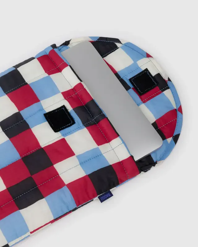Puffy Laptop Sleeve 13/14"- Painted Check - Image 2