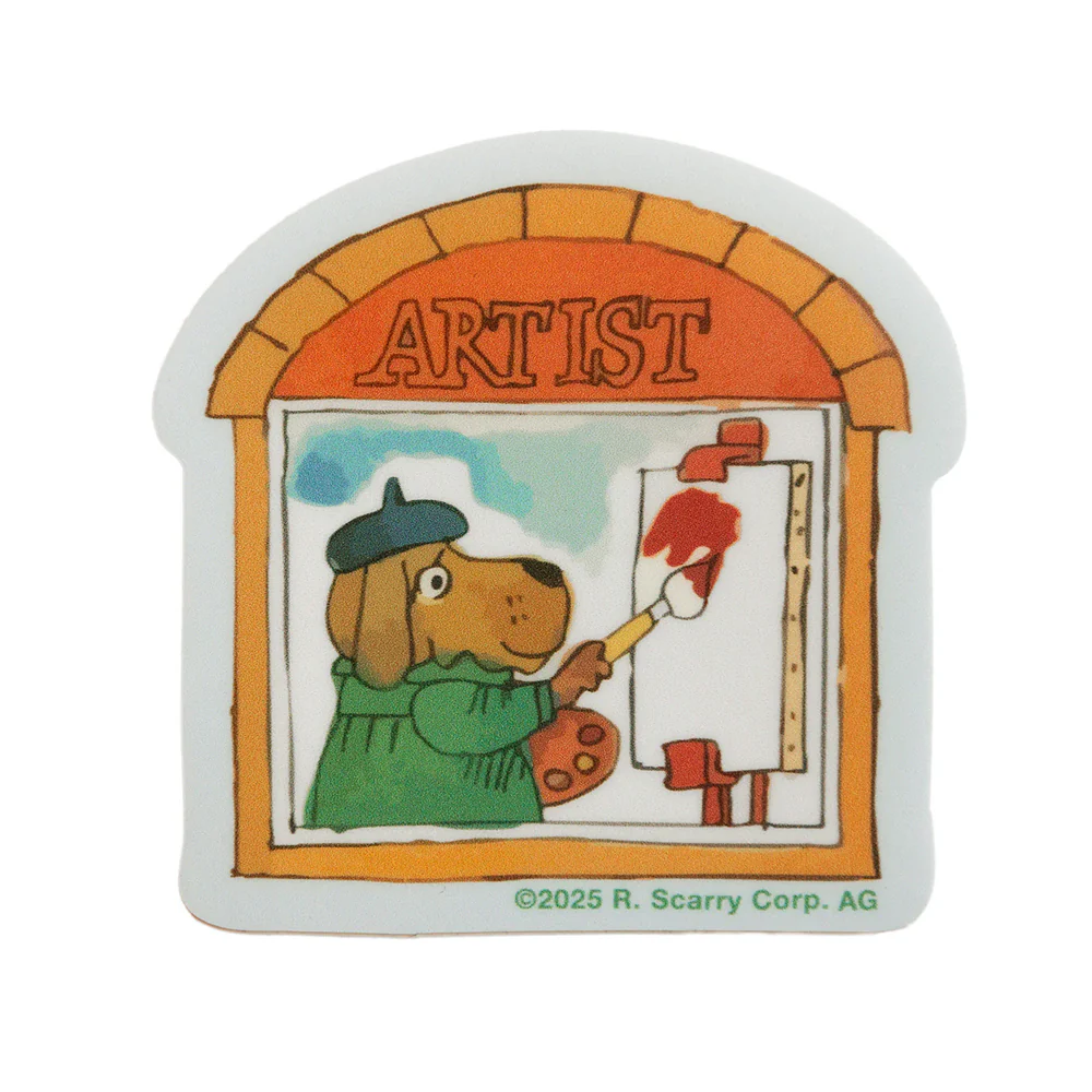 Richard Scarry Art Shop Sticker