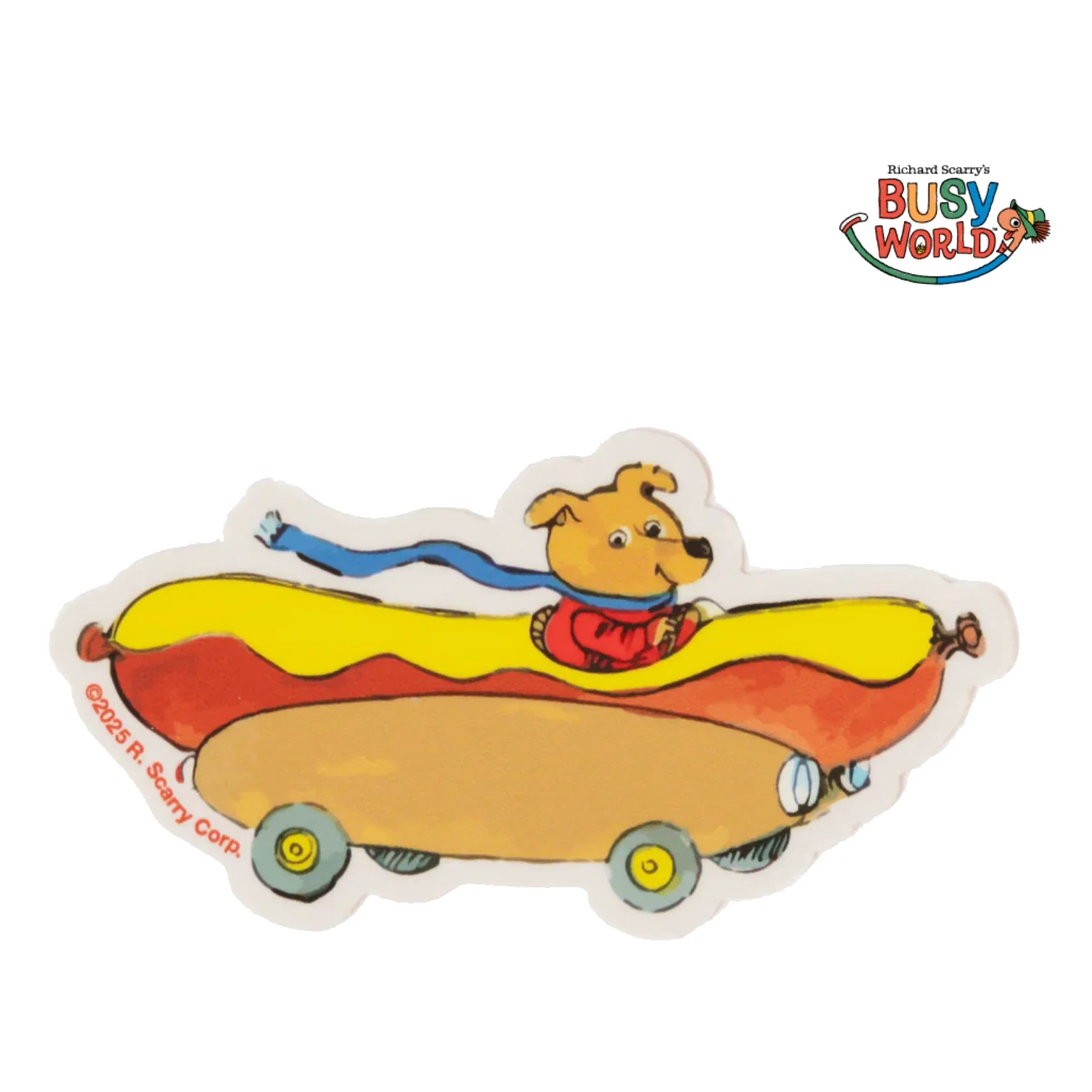 Richard Scarry Hot Dog Car Sticker